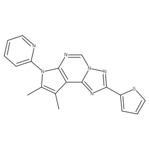 8,9-dimethyl-7-(2-pyridinyl)-2-(2-thienyl)-7H-pyrrolo[3,2-e][1,2,4]triazolo[1,5-c]pyrimidine结构式
