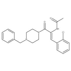 N-[(E)-1-(4-Benzyl-piperazine-1-carbonyl)-2-(2-chloro-phenyl)-vinyl]-acetamide结构式