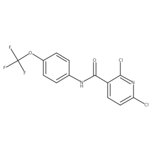 2,6-dichloro-N~3~-[4-(trifluoromethoxy)phenyl]nicotinamide Structure