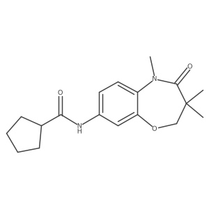 N-(3,3,5-trimethyl-4-oxo-2,3,4,5-tetrahydrobenzo[b][1,4]oxazepin-8-yl)cyclopentanecarboxamide结构式