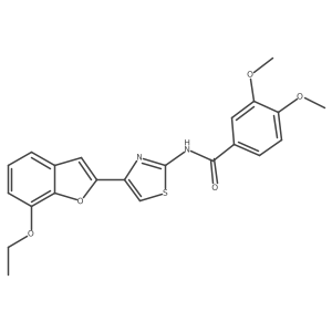N-(4-(7-ethoxybenzofuran-2-yl)thiazol-2-yl)-3,4-dimethoxybenzamide Structure
