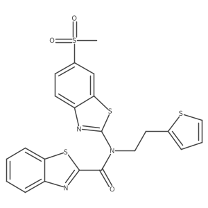 N-(6-(methylsulfonyl)benzo[d]thiazol-2-yl)-N-(2-(thiophen-2-yl)ethyl)benzo[d]thiazole-2-carboxamide Structure