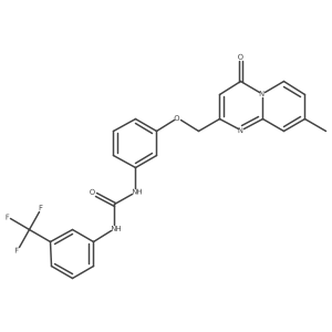 1-[3-({8-Methyl-4-oxo-4H-pyrido[1,2-A]pyrimidin-2-YL}methoxy)phenyl]-3-[3-(trifluoromethyl)phenyl]urea Structure