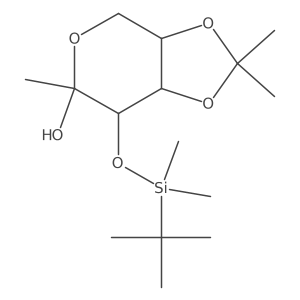 (3AR,7S,7aR)-7-((tert-butyldimethylsilyl)oxy)-2,2,6-trimethyltetrahydro-4H-[1,3]dioxolo[4,5-c]pyran-6-ol结构式