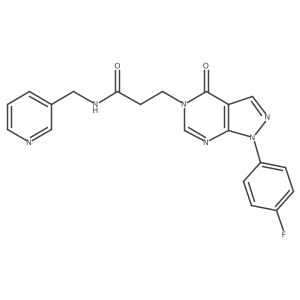 3-(1-(4-fluorophenyl)-4-oxo-1H-pyrazolo[3,4-d]pyrimidin-5(4H)-yl)-N-(pyridin-3-ylmethyl)propanamide Structure