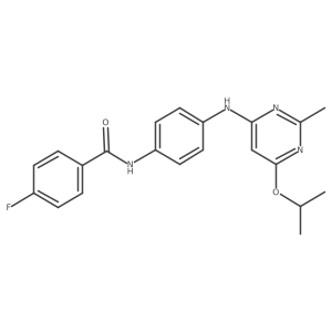 4-fluoro-N-(4-((6-isopropoxy-2-methylpyrimidin-4-yl)amino)phenyl)benzamide Structure