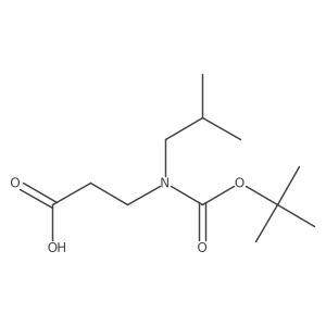 3-{[(Tert-butoxy)carbonyl](2-methylpropyl)amino}propanoic acid结构式