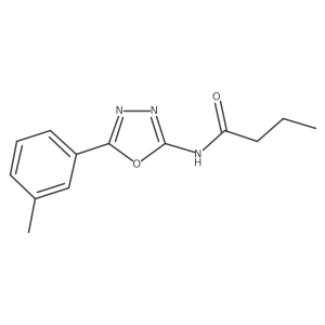 N-(5-(m-tolyl)-1,3,4-oxadiazol-2-yl)butyramide Structure
