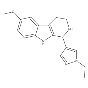1-(1-ethyl-1H-pyrazol-4-yl)-6-methoxy-2,3,4,9-tetrahydro-1H-beta-carboline Structure