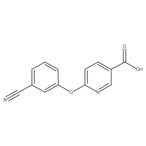 6-(3-Cyanophenoxy)-3-pyridinecarboxylic acid结构式