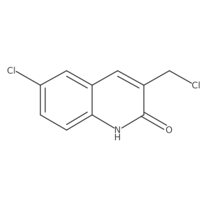 6-Chloro-3-(chloromethyl)-1,2-dihydroquinolin-2-one结构式