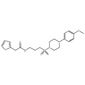 N-(3-((4-(4-methoxyphenyl)piperazin-1-yl)sulfonyl)propyl)-2-(thiophen-2-yl)acetamide Structure