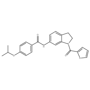N-(1-(furan-2-carbonyl)indolin-6-yl)-4-isopropoxybenzamide结构式