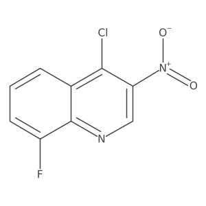 4-Chloro-8-fluoro-3-nitroquinoline Structure