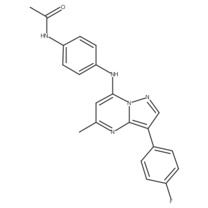 N-(4-{[3-(4-fluorophenyl)-5-methylpyrazolo[1,5-a]pyrimidin-7-yl]amino}phenyl)acetamide Structure