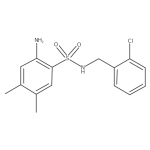 2-amino-N-[(2-chlorophenyl)methyl]-4,5-dimethylbenzene-1-sulfonamide结构式