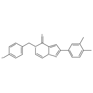 2-(3,4-dimethylphenyl)-5-[(4-fluorophenyl)methyl]-4H,5H-pyrazolo[1,5-a]pyrazin-4-one结构式