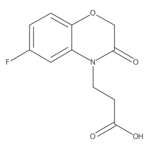 3-(6-Fluoro-2,3-dihydro-3-oxobenzo[b][1,4]oxazin-4-yl)propanoic acid结构式