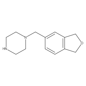 1-((1,3-Dihydroisobenzofuran-5-yl)methyl)piperazine结构式