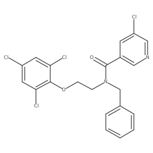 3-Pyridinecarboxamide,5-chloro-n-(phenylmethyl)-n-[2-(2,4,6-trichlorophenoxy)ethyl]- Structure