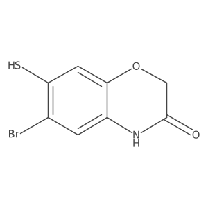 6-bromo-7-sulfanyl-3,4-dihydro-2H-1,4-benzoxazin-3-one结构式