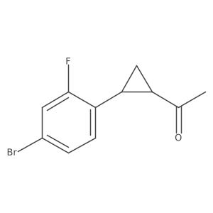 1-[2-(4-Bromo-2-fluorophenyl)cyclopropyl]ethan-1-one结构式