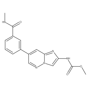 N-[7-[3-[(methylamino)carbonyl]phenyl]imidazo[1,2-b]pyridazin-2-yl]carbamic acid methyl ester结构式