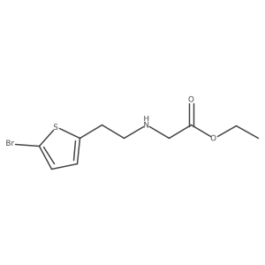 N-[2-(5-Bromo-2-thienyl)ethyl]glycine ethyl ester结构式