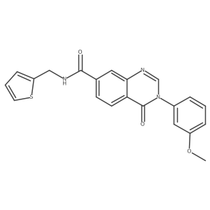 3-(3-methoxyphenyl)-4-oxo-N-(thiophen-2-ylmethyl)-3,4-dihydroquinazoline-7-carboxamide Structure