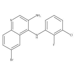 6-bromo-4-N-(3-chloro-2-fluorophenyl)quinoline-3,4-diamine结构式