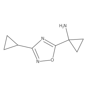 1-(3-Cyclopropyl-1,2,4-oxadiazol-5-yl)cyclopropanamine Structure