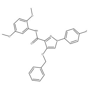 4-(benzyloxy)-N-(2,5-dimethoxyphenyl)-1-(4-fluorophenyl)-1H-pyrazole-3-carboxamide Structure