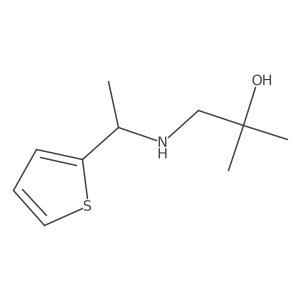 2-Methyl-1-{[1-(thiophen-2-yl)ethyl]amino}propan-2-ol结构式