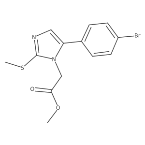 methyl 2-(5-(4-bromophenyl)-2-(methylthio)-1H-imidazol-1-yl)acetate Structure