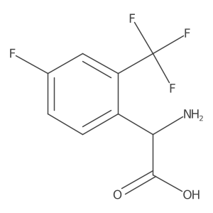 (S)-2-Amino-2-(4-fluoro-2-(trifluoromethyl)phenyl)acetic acid结构式