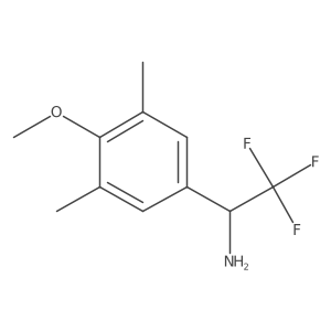 (S)-2,2,2-Trifluoro-1-(4-methoxy-3,5-dimethylphenyl)ethan-1-amine结构式