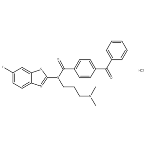 4-benzoyl-N-(3-(dimethylamino)propyl)-N-(6-fluorobenzo[d]thiazol-2-yl)benzamide hydrochloride Structure