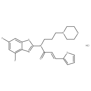 (E)-N-(4,6-difluorobenzo[d]thiazol-2-yl)-N-(3-morpholinopropyl)-3-(thiophen-2-yl)acrylamide hydrochloride结构式