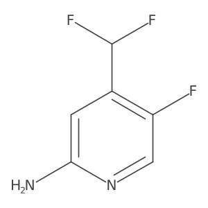 2-Pyridinamine, 4-(difluoromethyl)-5-fluoro-结构式