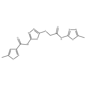 5-methyl-N-(5-((2-((5-methyl-1,3,4-thiadiazol-2-yl)amino)-2-oxoethyl)thio)-1,3,4-thiadiazol-2-yl)isoxazole-3-carboxamide Structure