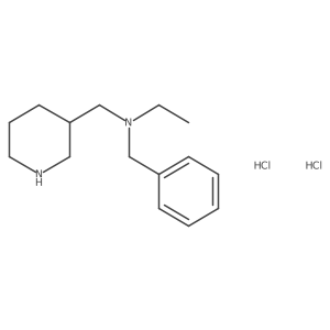 n-Benzyl-n-(3-piperidinylmethyl)-1-ethanamine dihydrochloride结构式