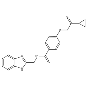 N-((1H-benzo[d]imidazol-2-yl)methyl)-4-(2-cyclopropyl-2-oxoethoxy)benzamide Structure
