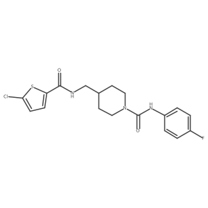 4-((5-chlorothiophene-2-carboxamido)methyl)-N-(4-fluorophenyl)piperidine-1-carboxamide Structure