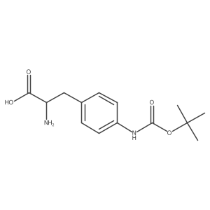 (R)-2-Amino-3-(4-((tert-butoxycarbonyl)amino)phenyl)propanoic acid结构式