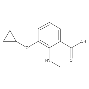 3-Cyclopropoxy-2-(methylamino)benzoic acid结构式