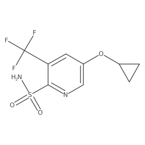 5-Cyclopropoxy-3-(trifluoromethyl)pyridine-2-sulfonamide Structure