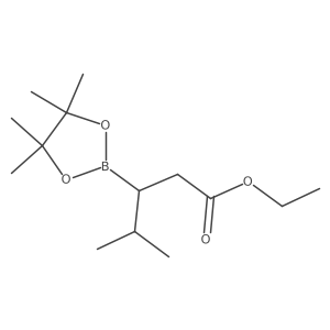 3-(4,4,5,5-Tetramethyl-1,3,2-dioxaborolane-2-yl)-4-methylvaleric acid ethyl ester结构式