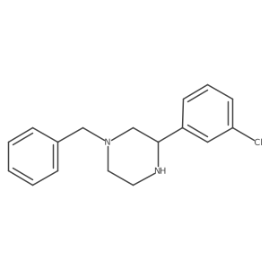 1-Benzyl-3-(3-chlorophenyl)piperazine结构式