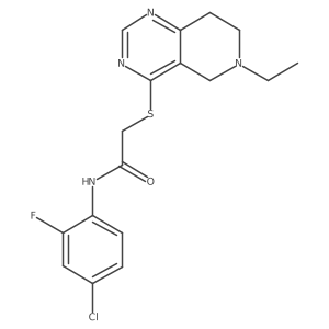 N-(4-chloro-2-fluorophenyl)-2-((6-ethyl-5,6,7,8-tetrahydropyrido[4,3-d]pyrimidin-4-yl)thio)acetamide Structure
