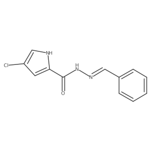 4-Chloro-1H-pyrrole-2-carboxylic acid 2-(phenylmethylene)hydrazide结构式